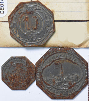 Germany 1918 1/10/50 Pfenning Hamm GE0149 combine shipping