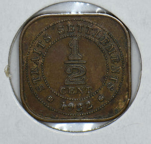 Straits Settlements 1932 George V 1/2 Cents 291103 combine shipping