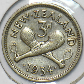 New Zealand 1934 3 Pence 903242 combine shipping