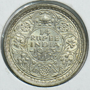 British India 1943 1/4 Rupee 0 240907 combine shipping