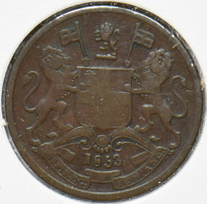 British India 1853 East India Co 1/2 Pice Lion animal 902367 combine shipping