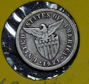Philippines 1921 10 Centavos silver  190148 combine shipping