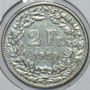Switzerland 1920 2 Francs 151186 combine shipping