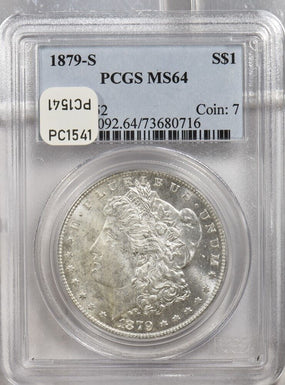 1879-s Morgan Dollar Silver Morgan dollar PCGS MS64 PC1541