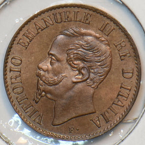 Italy 1861 Centesimo lustrous BU 490852 combine shipping