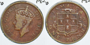 Jamaica 1950 Penny 153817 combine shipping