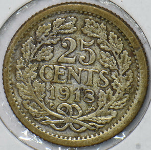 Netherlands 1918 25 Cents 150847 combine shipping