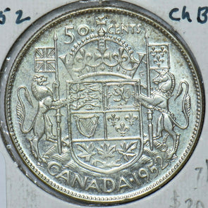 Canada 1952 50 Cents Ch BU 151002 combine shipping