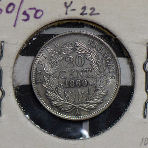 France 1860 /50  silver 20 Centimes rare this grade F0121 combine shipping