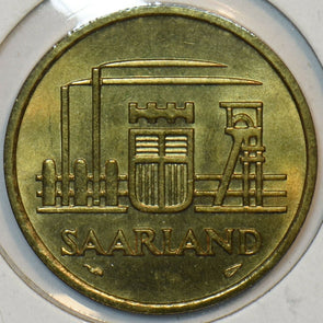 German States 1954 20 Franken Saarland 152111 combine shipping