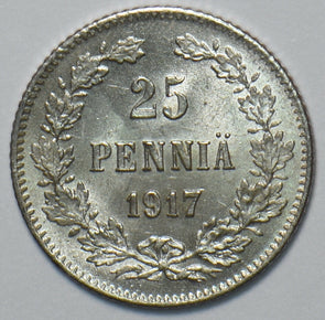 Finland 1917 25 Pennia Eagle animal 294571 combine shipping