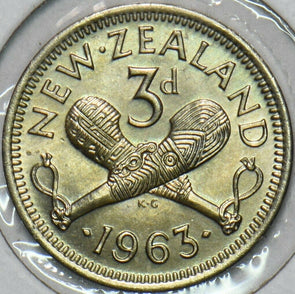 New Zealand 1963 3 Pence 297566 combine shipping