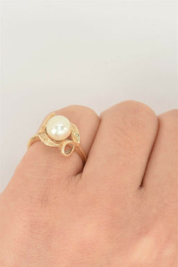 10K Gold Pearl Ring 2.5g Pearl 0.27in Size 4 RG0113