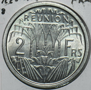 French Colonies 1948 2 Francs Reunion 297826 combine shipping