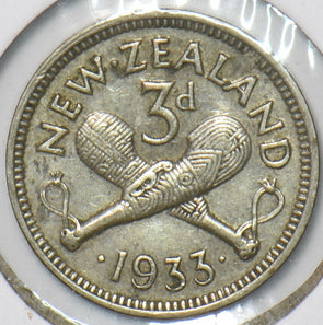 New Zealand 1933 3 Pence 151345 combine shipping