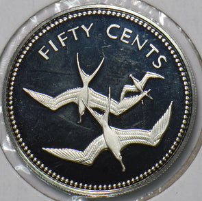 Belize 1974 50 Cents Frigate Bird animal Proof 194989 combine shipping