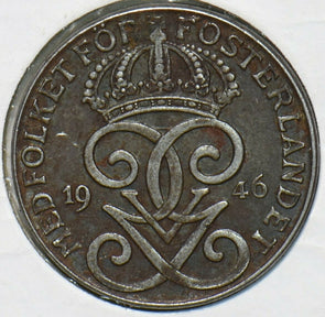 Sweden 1946 2 Ore 193959 combine shipping
