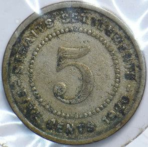 Straits Settlements 1920 5 Cents George V 902238 combine shipping