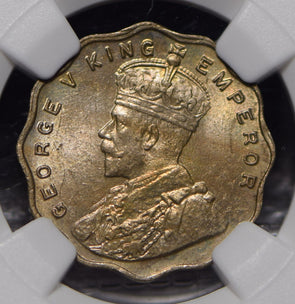 British India 1919 Anna NGC MS62 NG0922 combine shipping