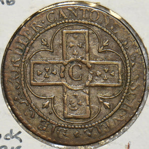Switzerland 1826 Batz Aargau. Struck over earlier type 491326 combine shipping