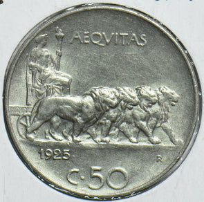 Italy 1925 50 Centesimi Lionanimal 298590 combine shipping