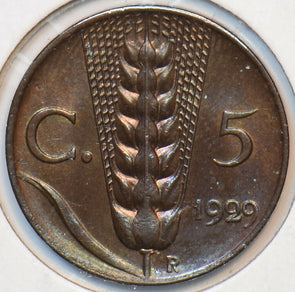 Italy 1929 5 Centesimi 295392 combine shipping