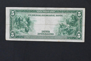 US 1914 $5 F-VF Federal Reserve Notes Large Size Blue Seal RN0044 combine shippi