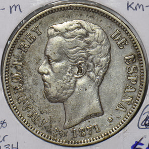 Spain 1871 SD-M 5 Pesetas S0310 combine shipping
