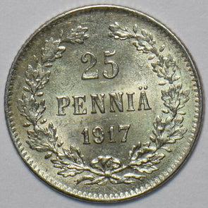 Finland 1917 25 Pennia Eagle animal 294474 combine shipping