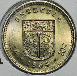 Rhodesia 1964 10 Cents BU 152086 combine shipping