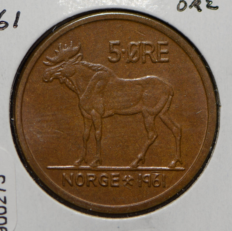 Norway 1961 5 Ore Moose animal  900273 combine shipping