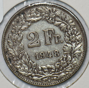 Switzerland 1948 2 Francs 151170 combine shipping