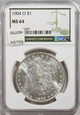 1904-O Morgan Dollar Silver NGC MS64 NG1750