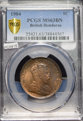 British Honduras 1904 Cent PCGS MS63BN PC0415 combine shipping