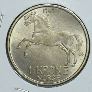 Norway 1963 Krone Horse animal 190849 combine shipping