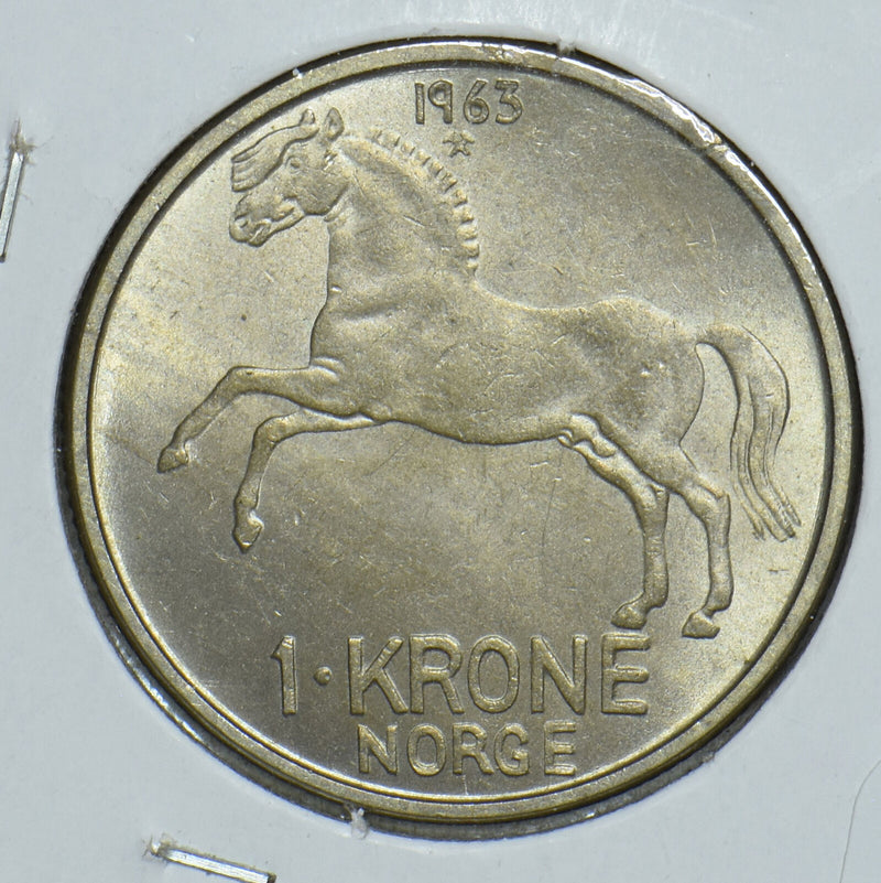 Norway 1963 Krone Horse animal 190849 combine shipping