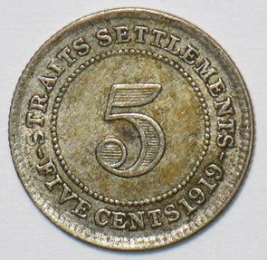 Straits Settlements 1919 5 Cents 903292 combine shipping