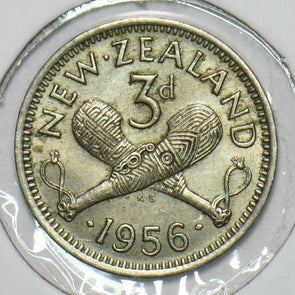 New Zealand 1956 3 Pence N0229 combine shipping