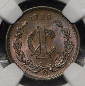 Mexico 1929 Centavo Eagle with Snake animal NGC MS65BN NG0933 combine shipping
