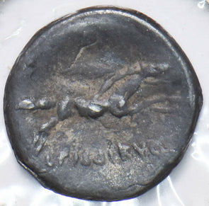Roman Republic L. Calpurnius Piso Frugi AR Denarius (90 BC), Horseman 292477