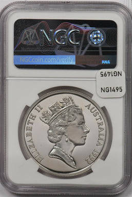 Australia 1992 25 Dollar silver NGC Proof 69UC Jubilee-Princess Margaret NG1495