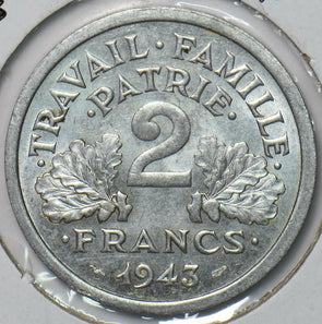 France 1943 2 Francs 292893 combine shipping