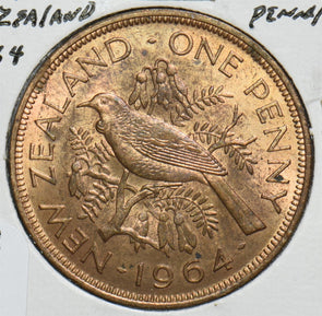 New Zealand 1964 Penny Tui Bird 198886 combine shipping