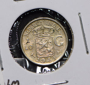 Netherlands East Indies 1941 1/10 Gulden Lion animal  901029 combine shipping