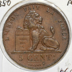 Belgium 1850 5 Centimes Lion animal B0148 combine shipping