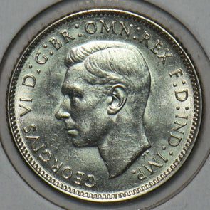 Australia 1943 D 6 Pence Kangaroo animal Emu 195607 combine shipping