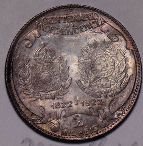 B0073 Brazil 1922  2000 Reis  independence centennial combine shipping