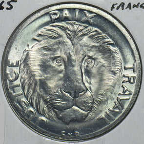 Congo 1965 10 Francs Lion animal 297778 combine shipping