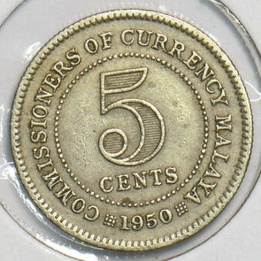 Malaya 1950 5 Cents 904276 combine shipping