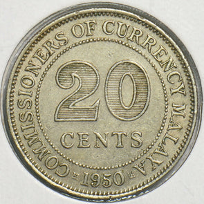 Malaya 1950 20 Cents 153287 combine shipping